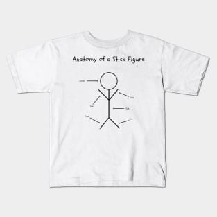 Anatomy of a Stick Figure (Shapes) Kids T-Shirt